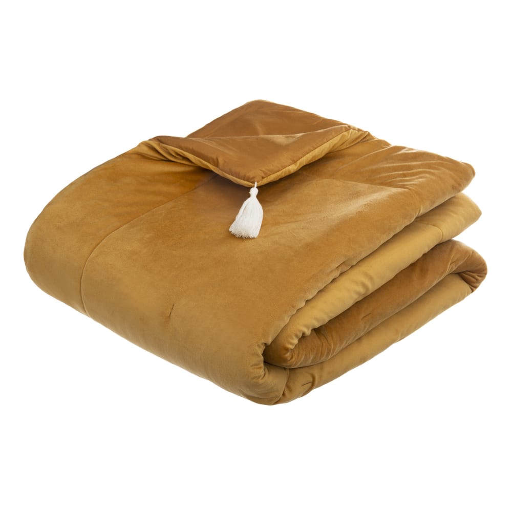 Edredon [ ]polyester[ ]ocre[ ]autres - Maisons du Monde