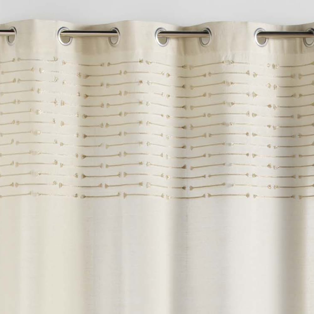 Rideau uni 100% coton à œillets coton blanc 240x140 - Maisons du Monde
