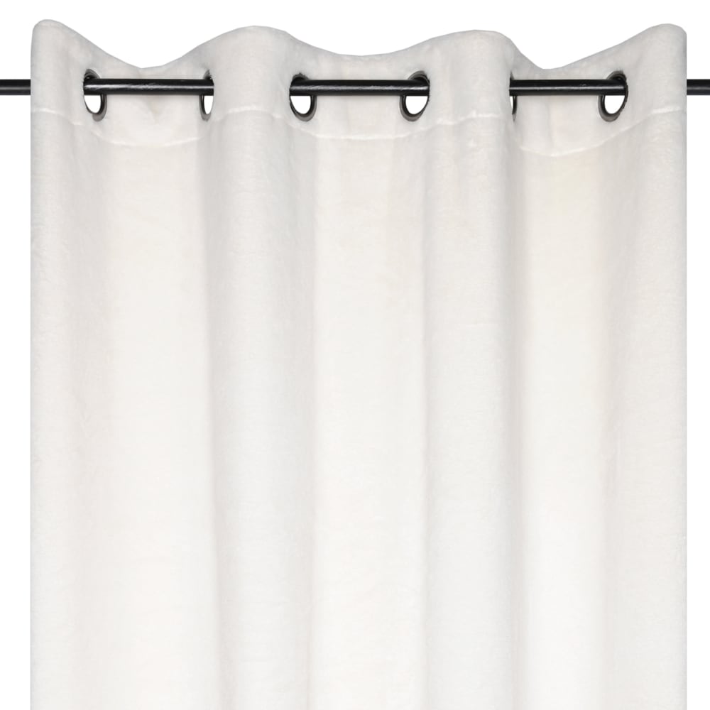 Rideau cocooning en imitation fourrure polyester/fourrure blanc - Maisons du Monde
