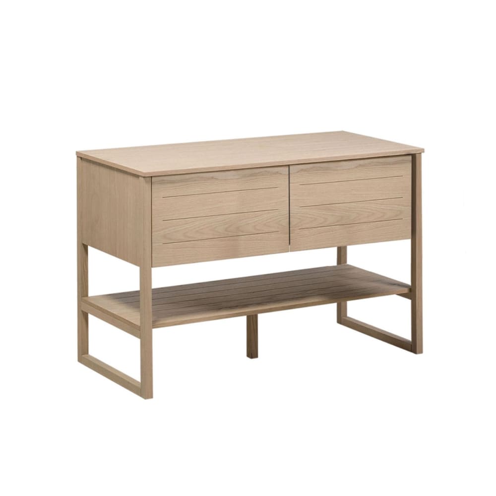 Meuble sous vasque plaqué chêne naturel  120cm