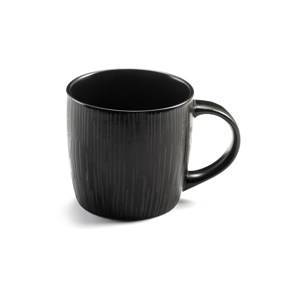 Tazze da caffè e tè (x6) in arenaria nero - Nero - Gres