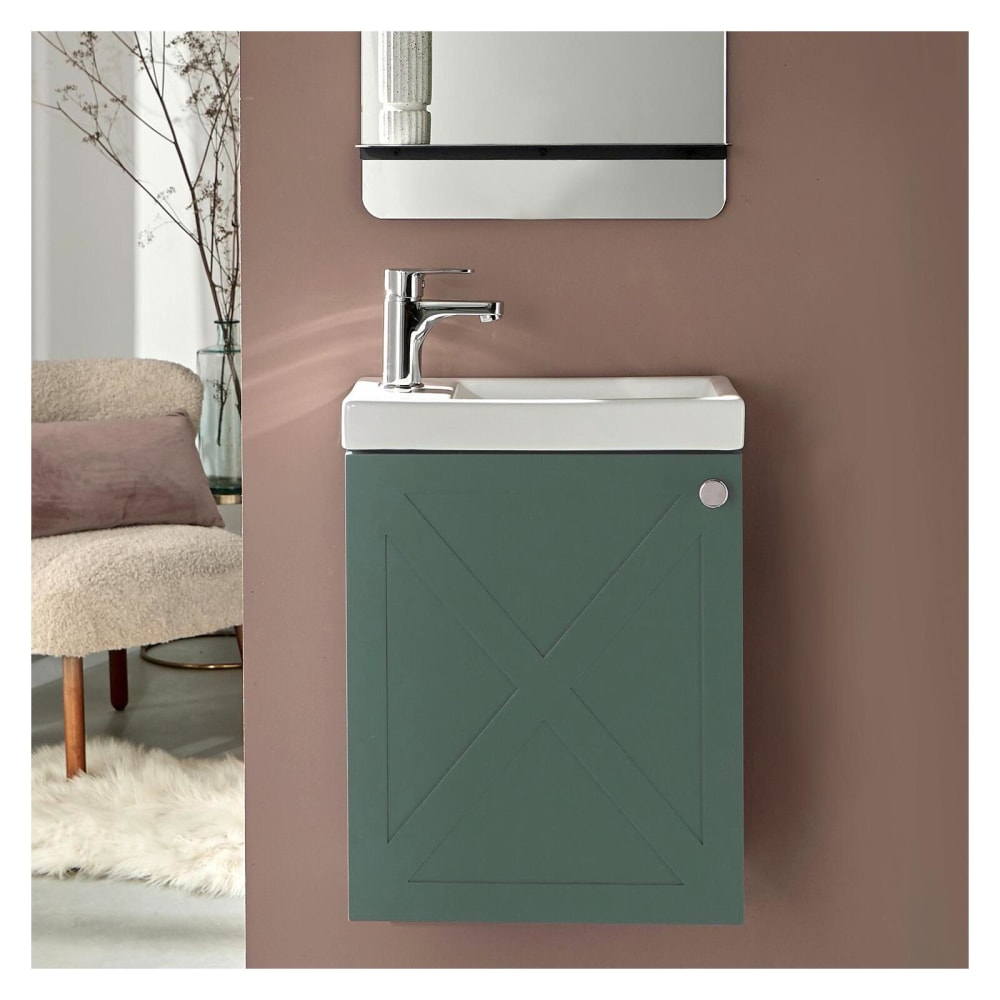Meuble lave-mains AVA Vert de gris