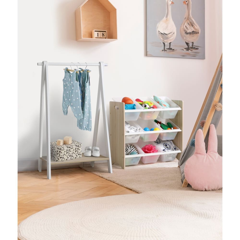 Portant vêtements en bois H100cm