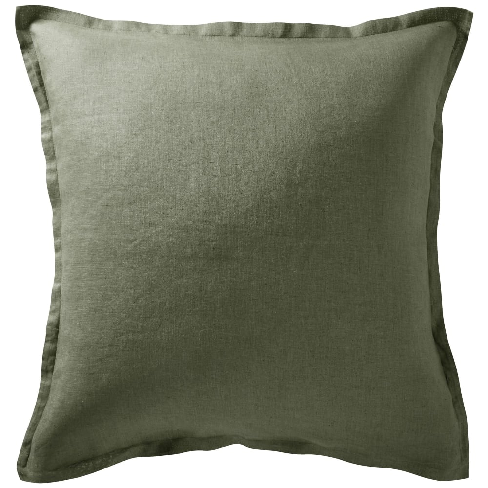 Taie d'oreiller 50x70 verte en lin — vue 3