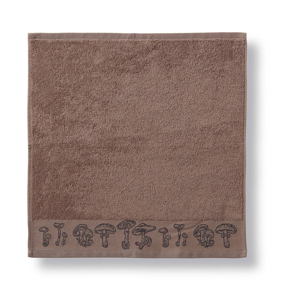 Essuie-mains en coton marron taupe 50x50cm