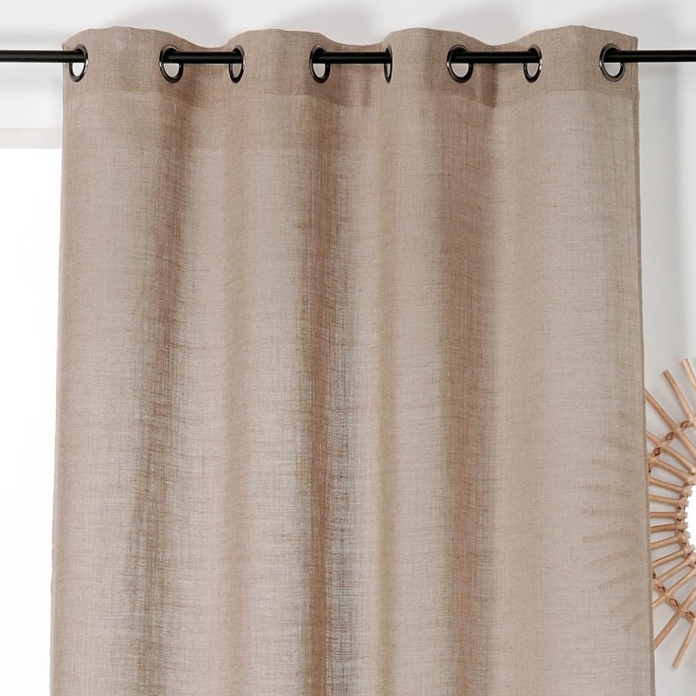 Rideau tamisant et naturel en 100% lin naturel 145x260 cm