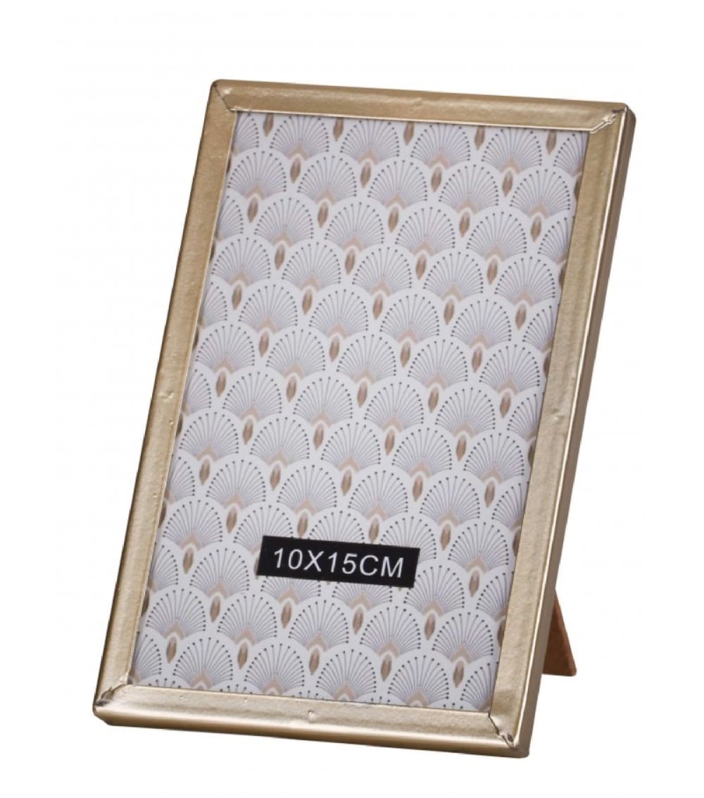 Cadre photo à poser en verre et métal doré 10x15