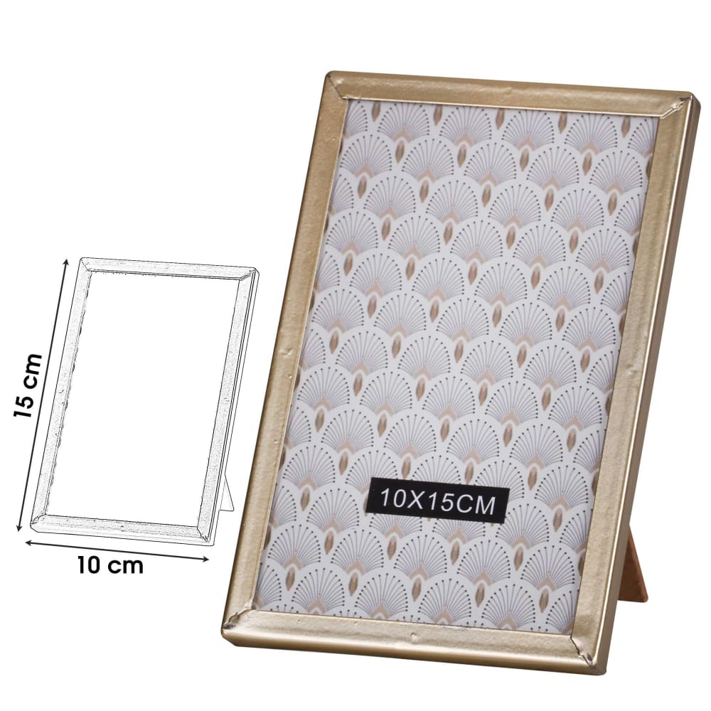 Cadre photo à poser en verre et métal doré 10x15 - Maisons du Monde