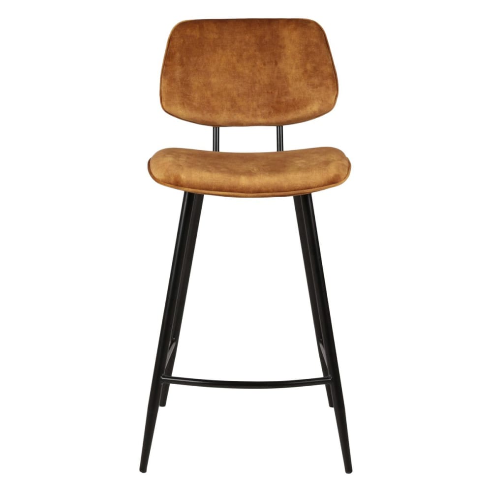 Chaise plan de travail - velours ocre