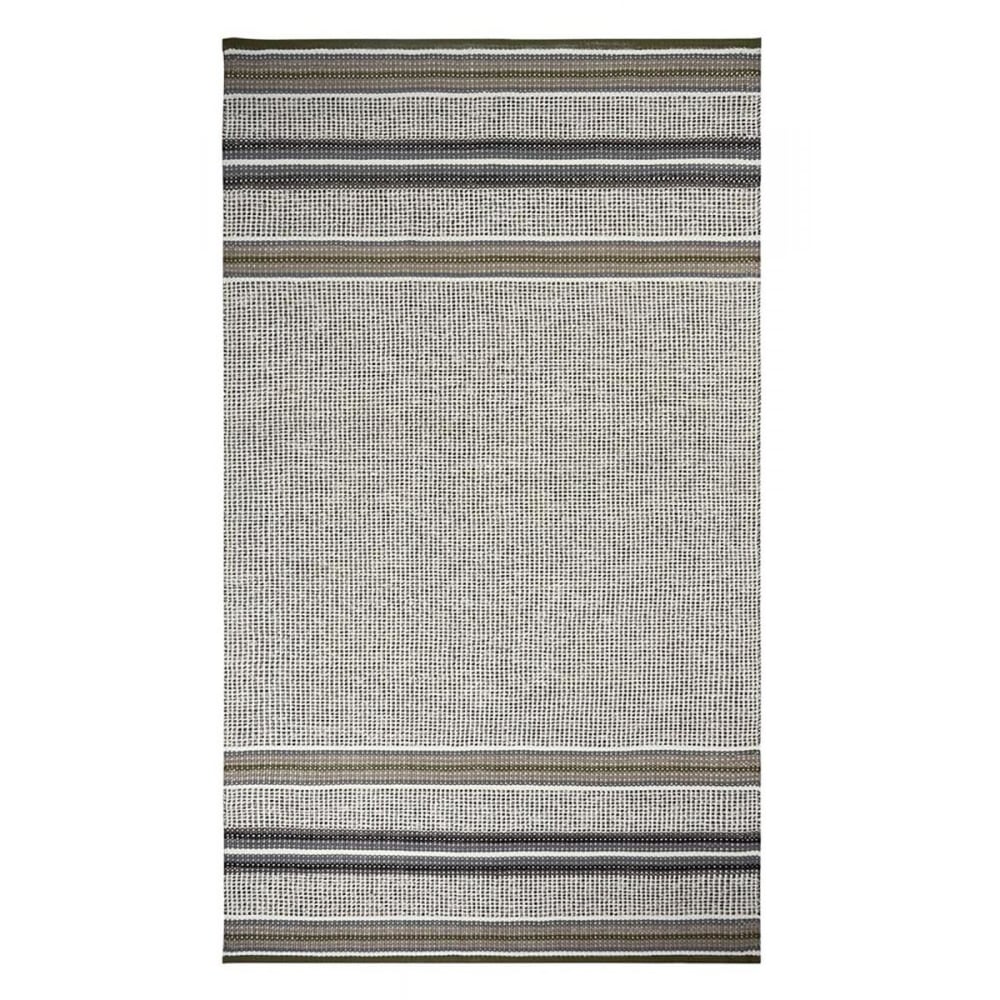Tapis salon tissé main motif géometrique destructuré, argent 250x350