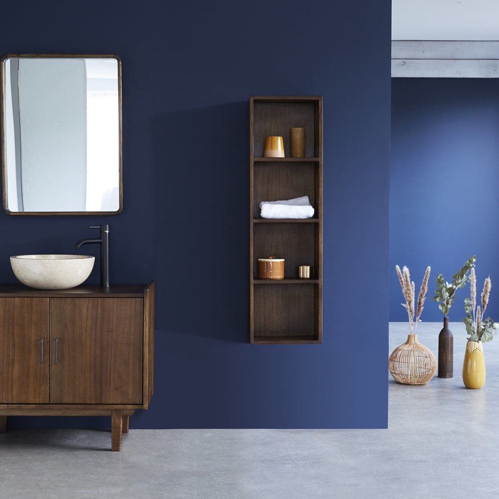 Colonne de salle de bain en mindi massif suspendue