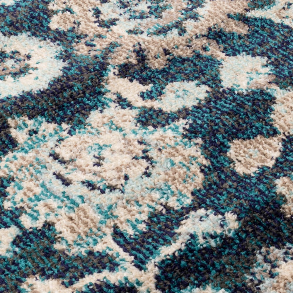 Tapis salon vintage - poils court et doux bleu 120x170 — vue 4