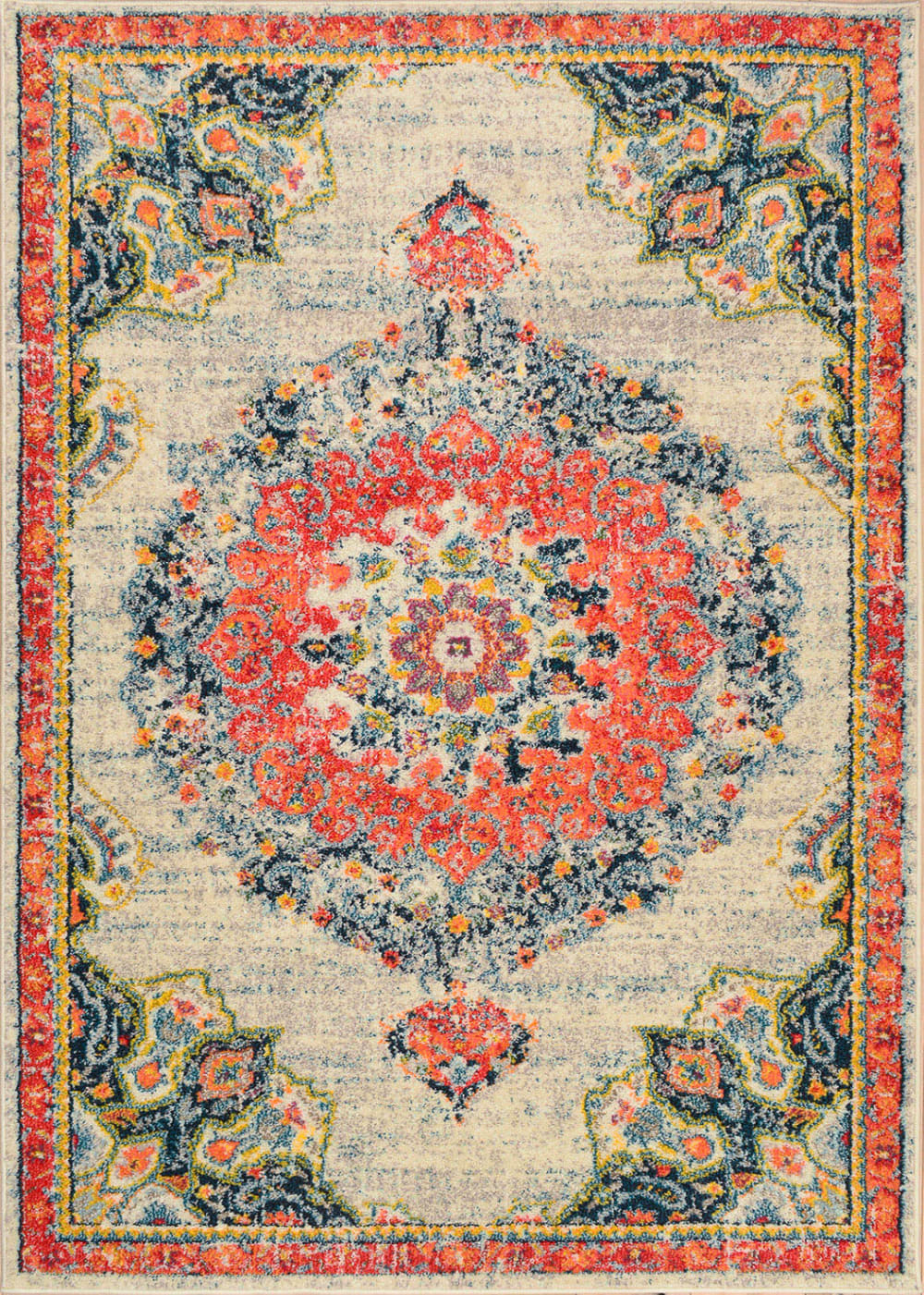Alfombra de salón vintage - pelo corto y suave beige 160x230