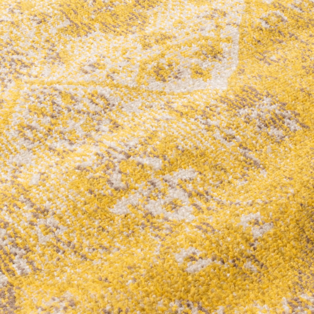 Tapis salon vintage - poils court et doux jaune 200x290 — vue 4