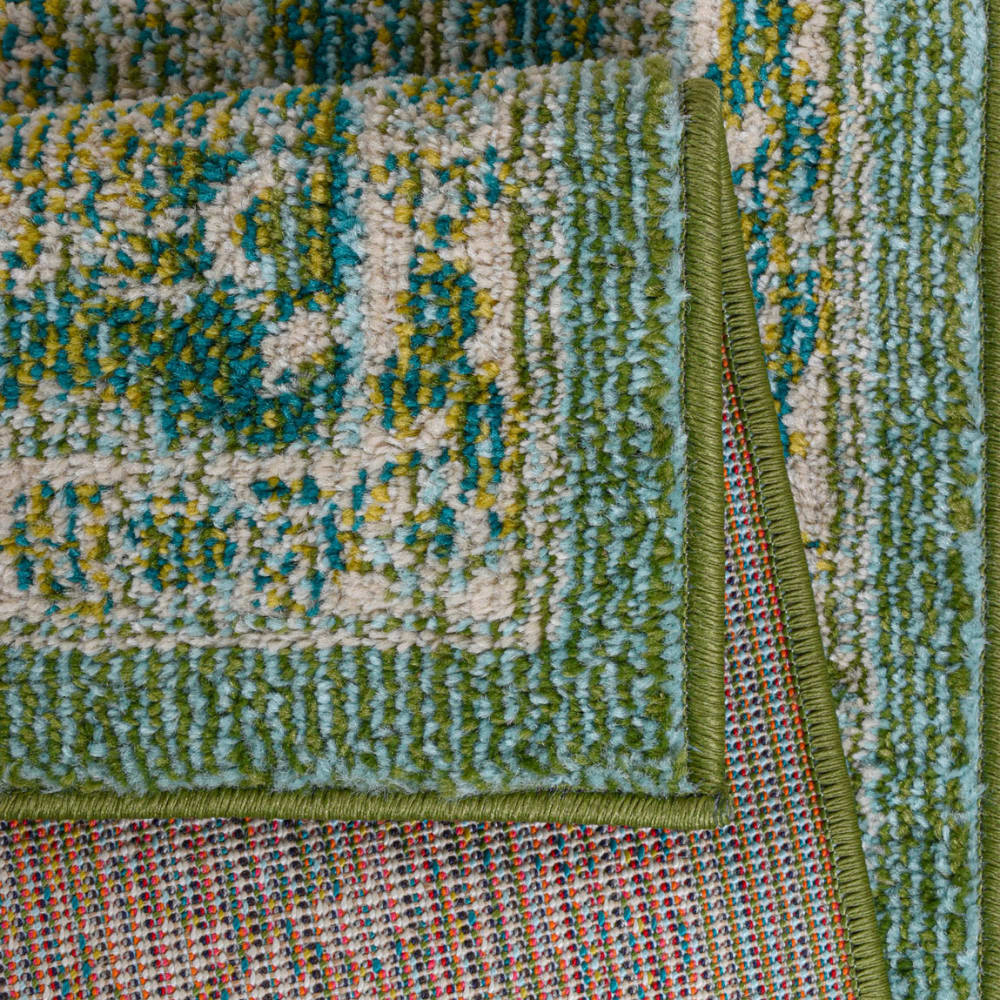 Tapis salon vintage - poils court et doux vert 120x170 — vue 4