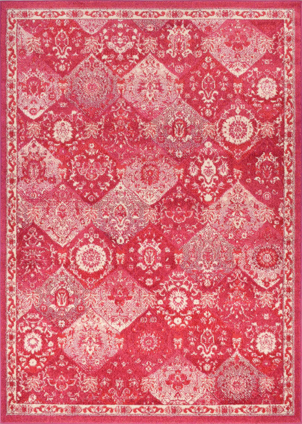 Vintage lounge teppich - himbeere rosa kurzer flor weicher