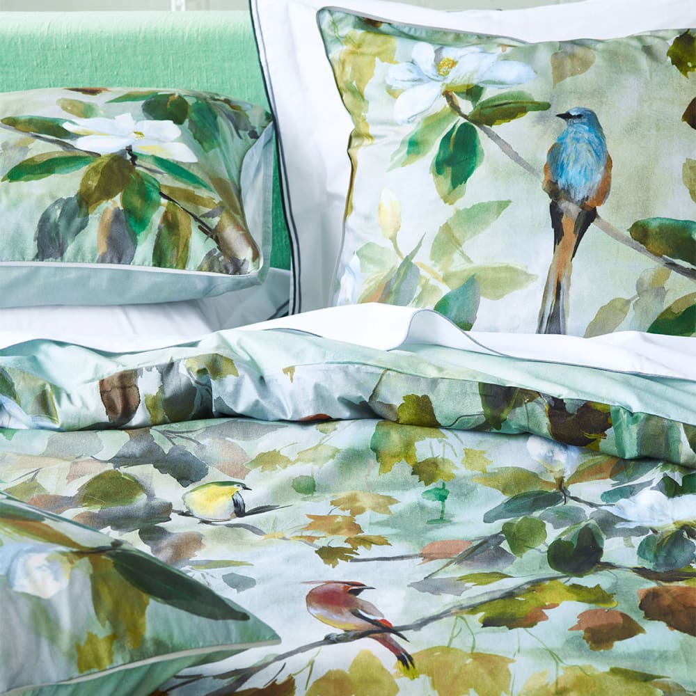 Housse de couette imprimée en percale de coton bleu — vue 4