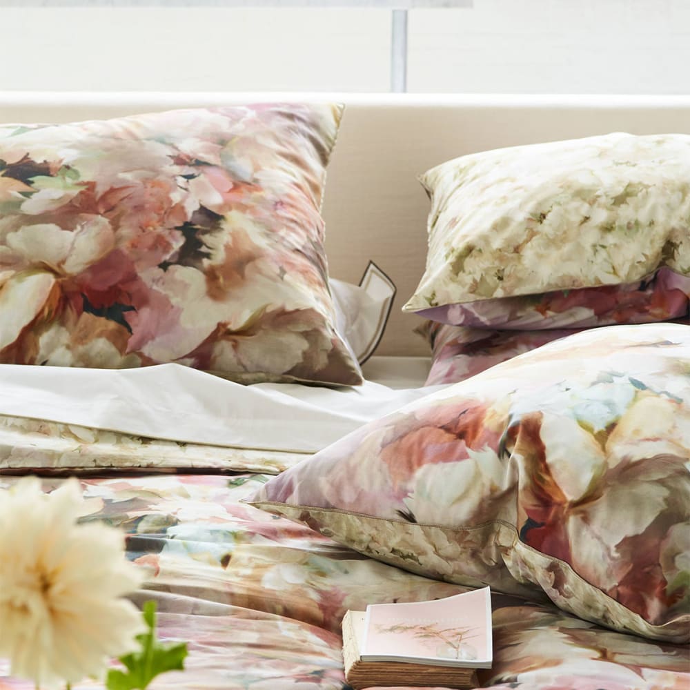 Housse de couette imprimée en percale de coton rose — vue 4