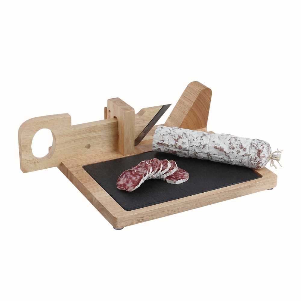Guillotine saucisson avec plateau en bois beige - Maisons du Monde