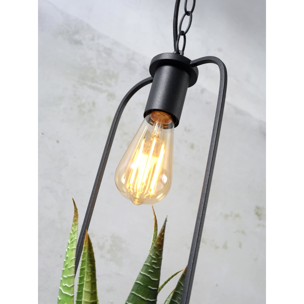 Suspension noire pour pot H52cm