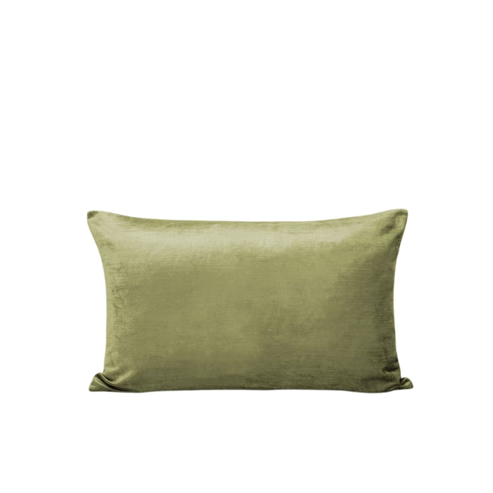 Housse de coussin en viscose vert 28x47 cm