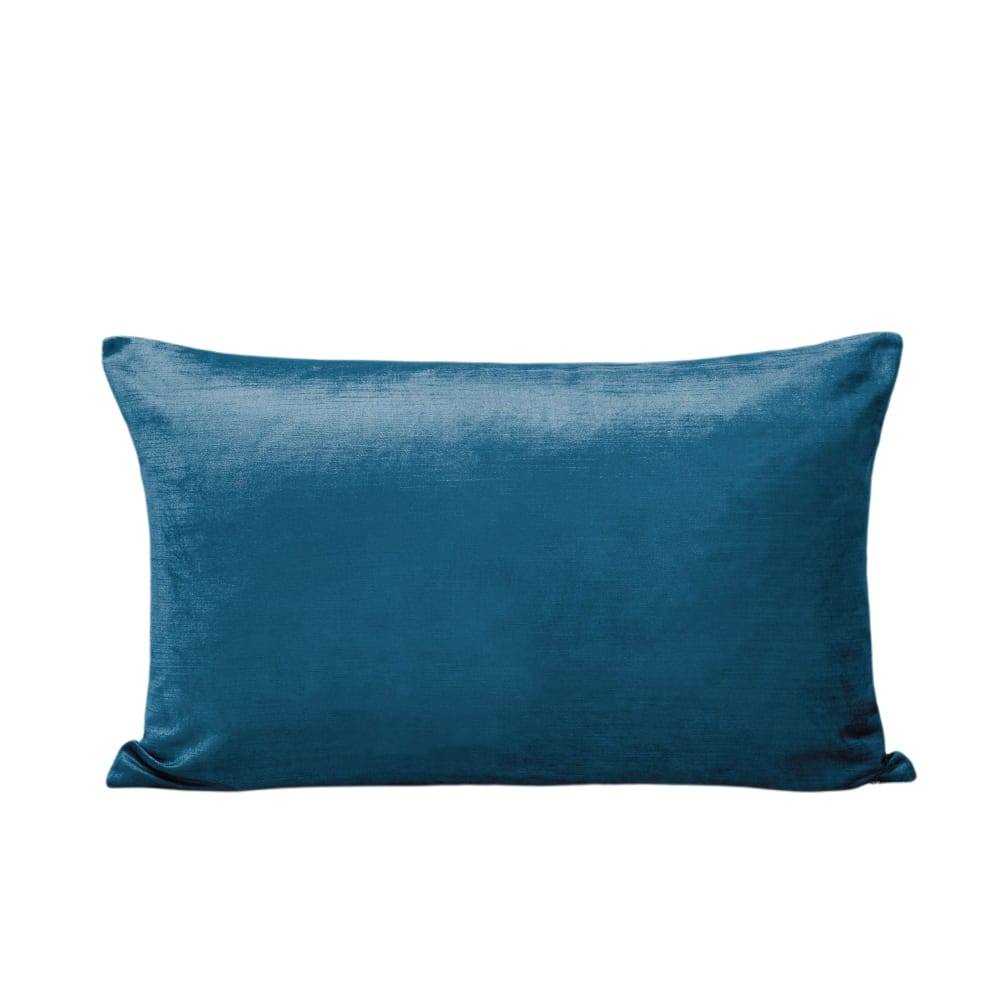 Housse de coussin en viscose bleu 40x60 cm