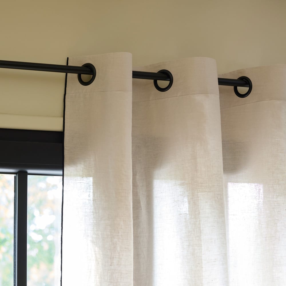 Rideau en lin beige 200x280 cm - Maisons du Monde