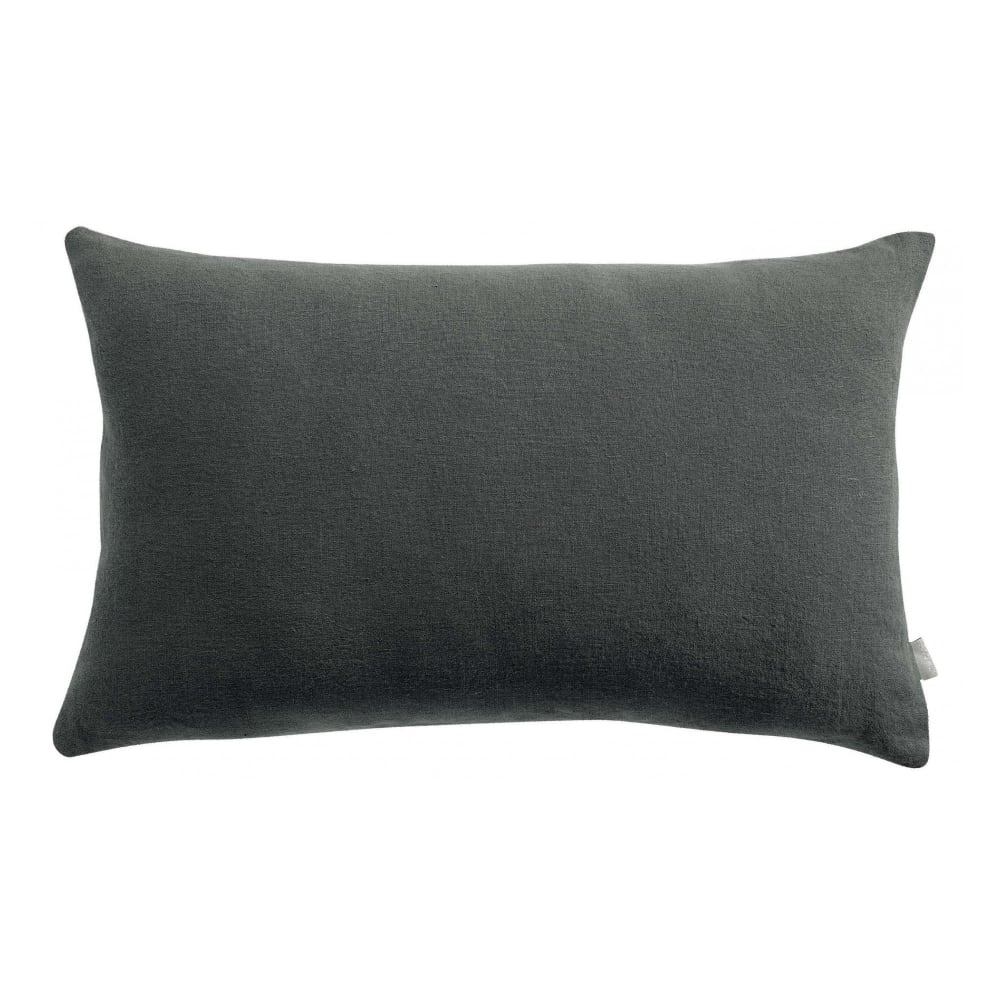 Coussin uni en coton tonnerre 30 x 50 cm