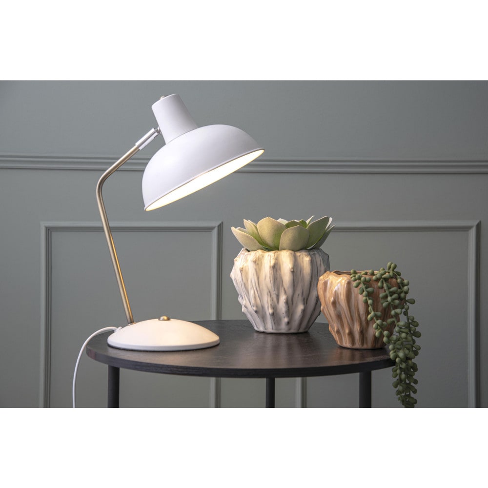 Lampe de table fer blanc 37,5x19,5cm — vue 4