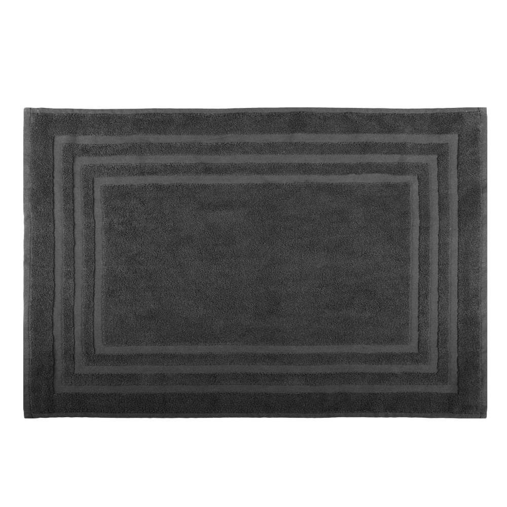 Tapis de bain en coton bio gris anthracite 45x70 cm