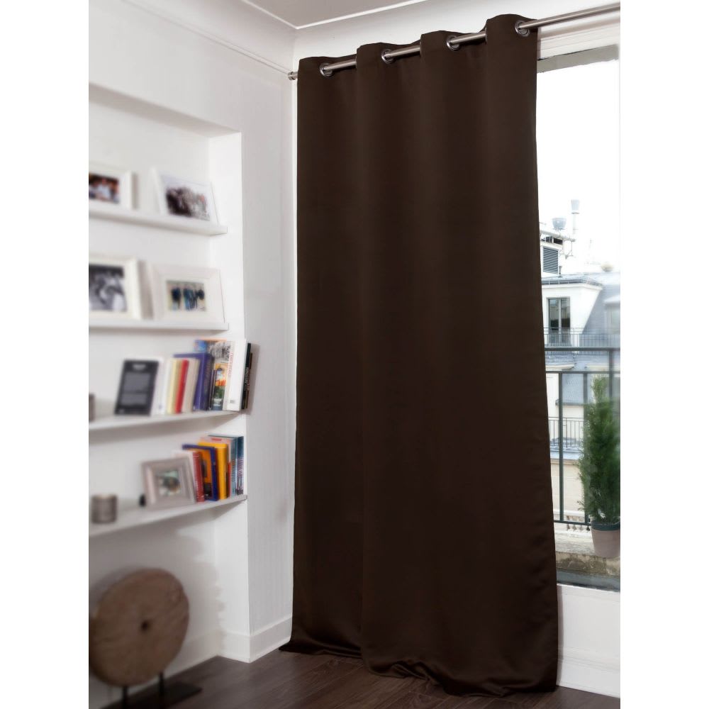 Moondream Verdunkelungsvorhang Ösens Braun MC610 140Lx260H style classic chic Braun Pes - Polyester