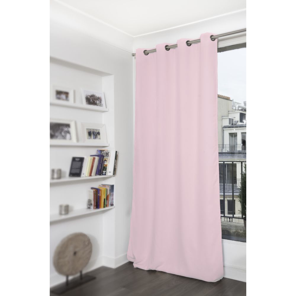 Rideau occultant oeillets - rose