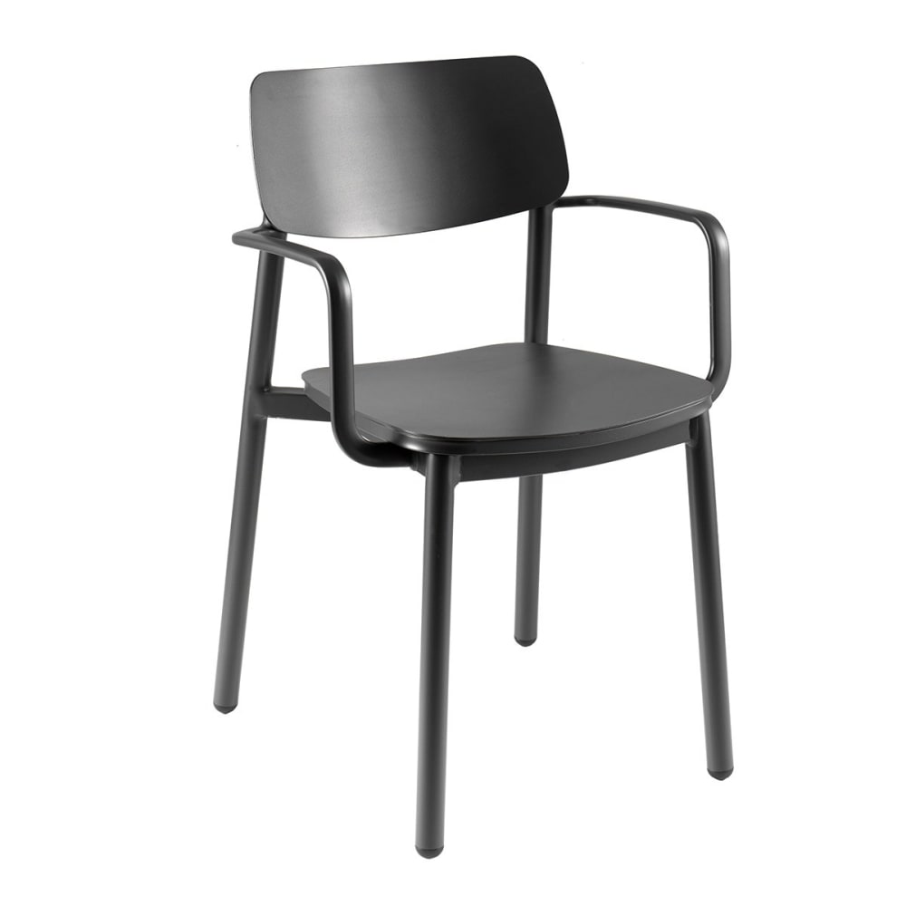 Fauteuil de jardin en aluminium anthracite