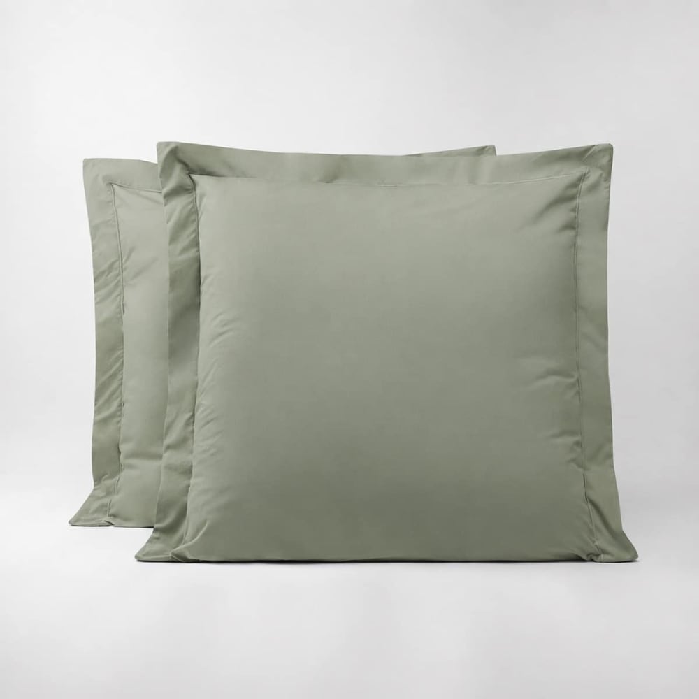 Lot de 2 taies d'oreillers en percale de coton blanc 65x65 cm - Maisons du Monde
