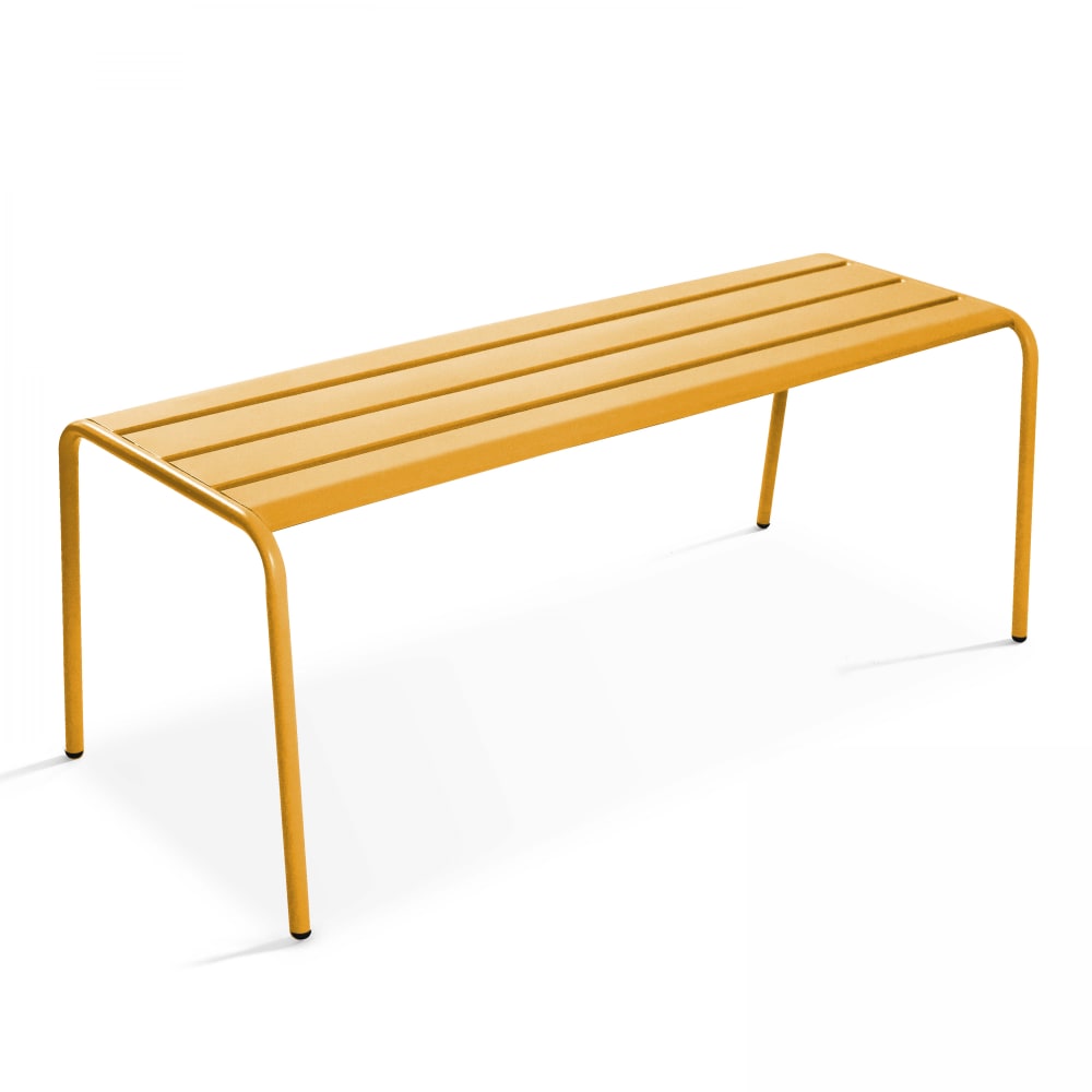 Banquette en métal jaune