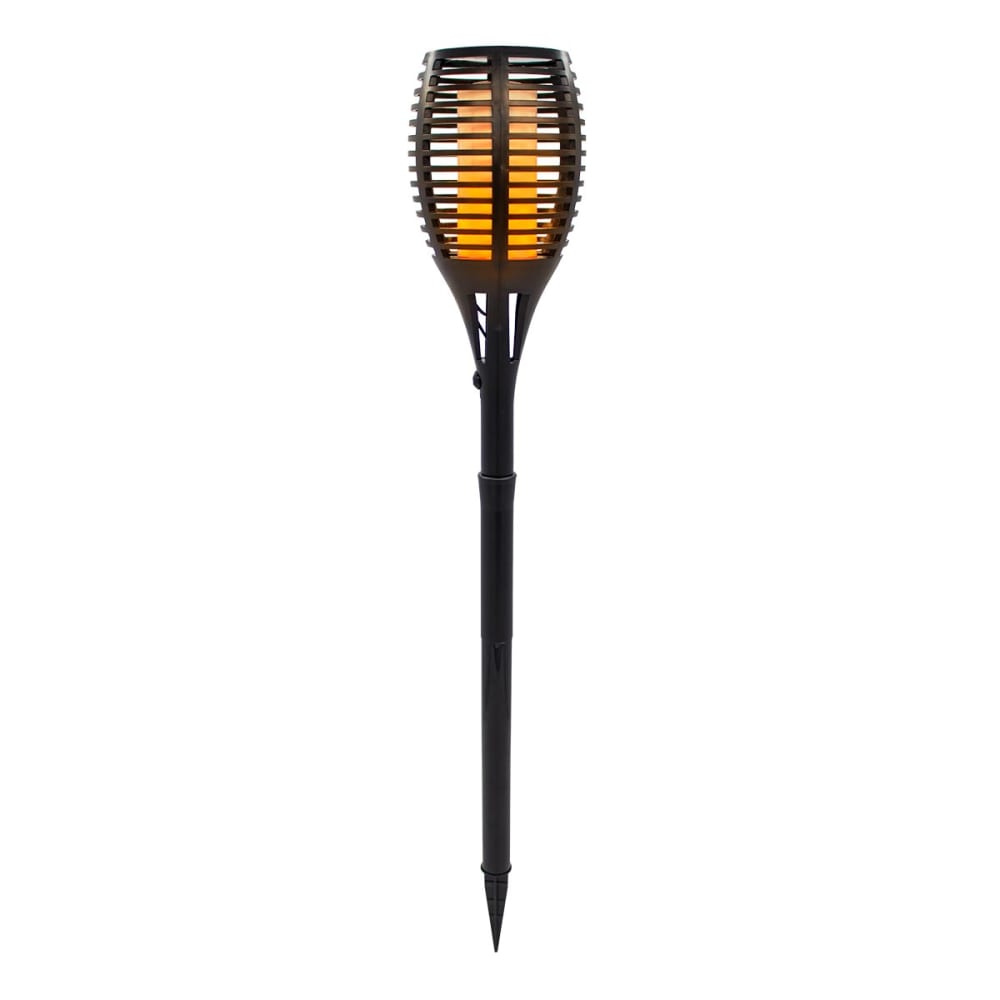 Torche solaire effet flamme LED blanc chaud H80cm - Maisons du Monde
