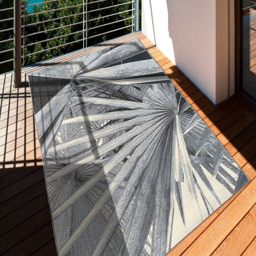 Tapis exterieur 123x180 gris, beige - Maisons du Monde