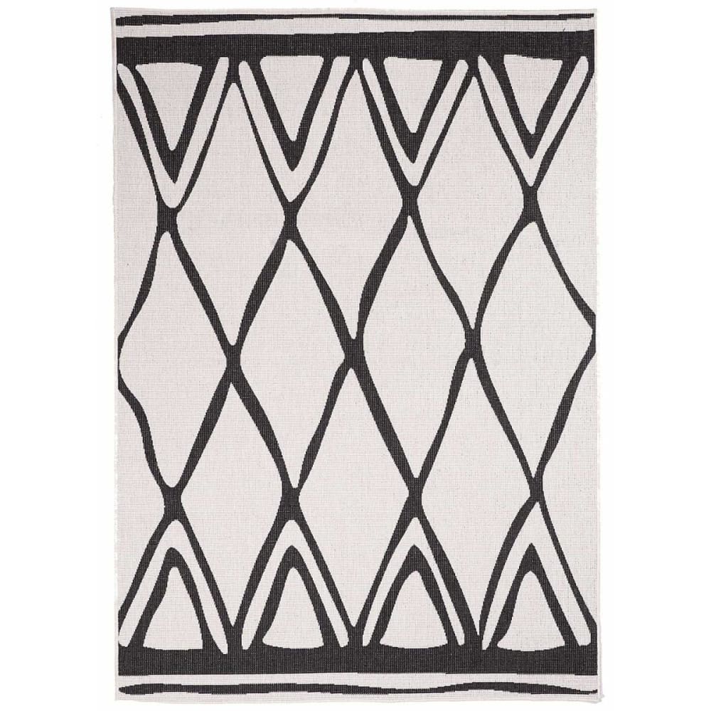 Tapis exterieur 120x170 crème, noir