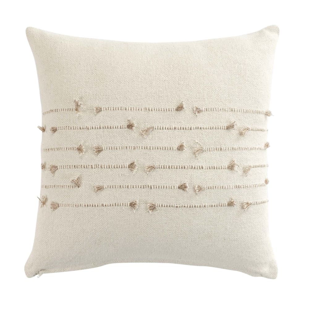 Home Maison Dekokissen aus Baumwolle, 40 x 40 cm, beige style modern Weiß Baumwolle