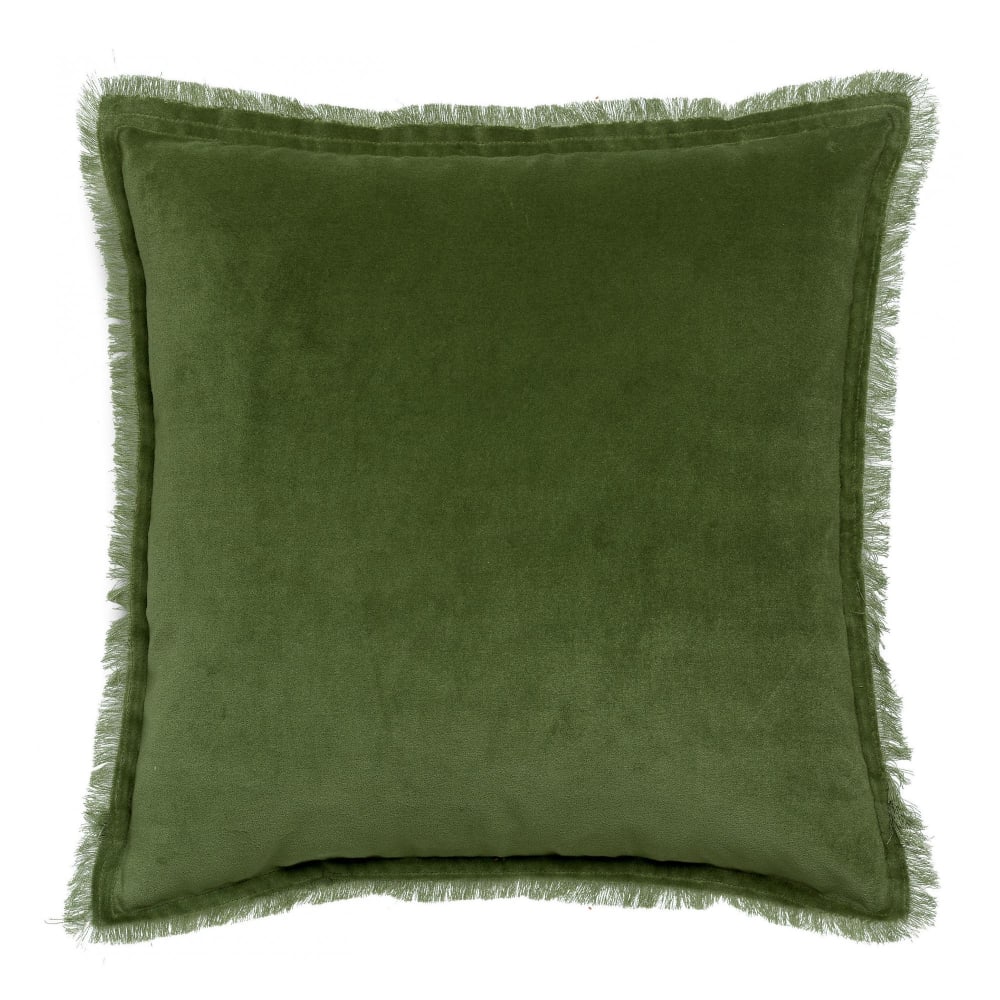 Coussin uni  en coton eucalyptus 45 x 45 cm