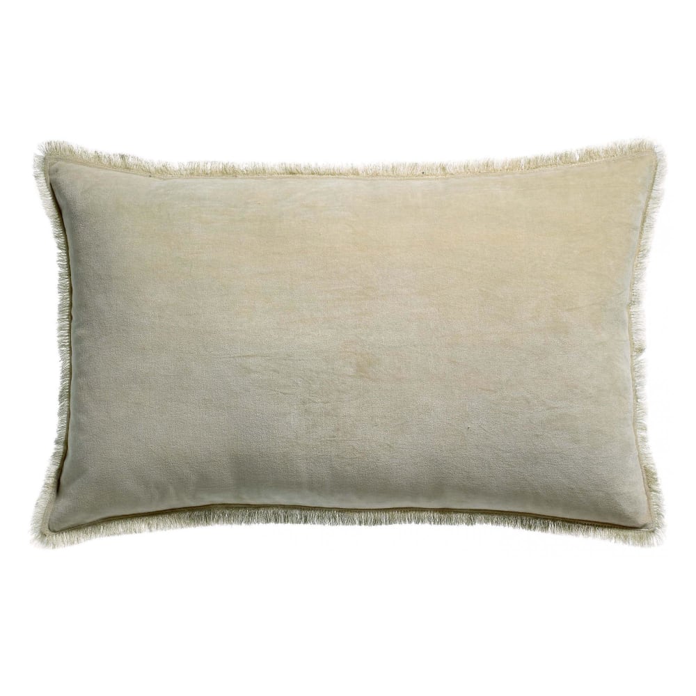 Coussin uni  en coton lin 40 x 65 cm