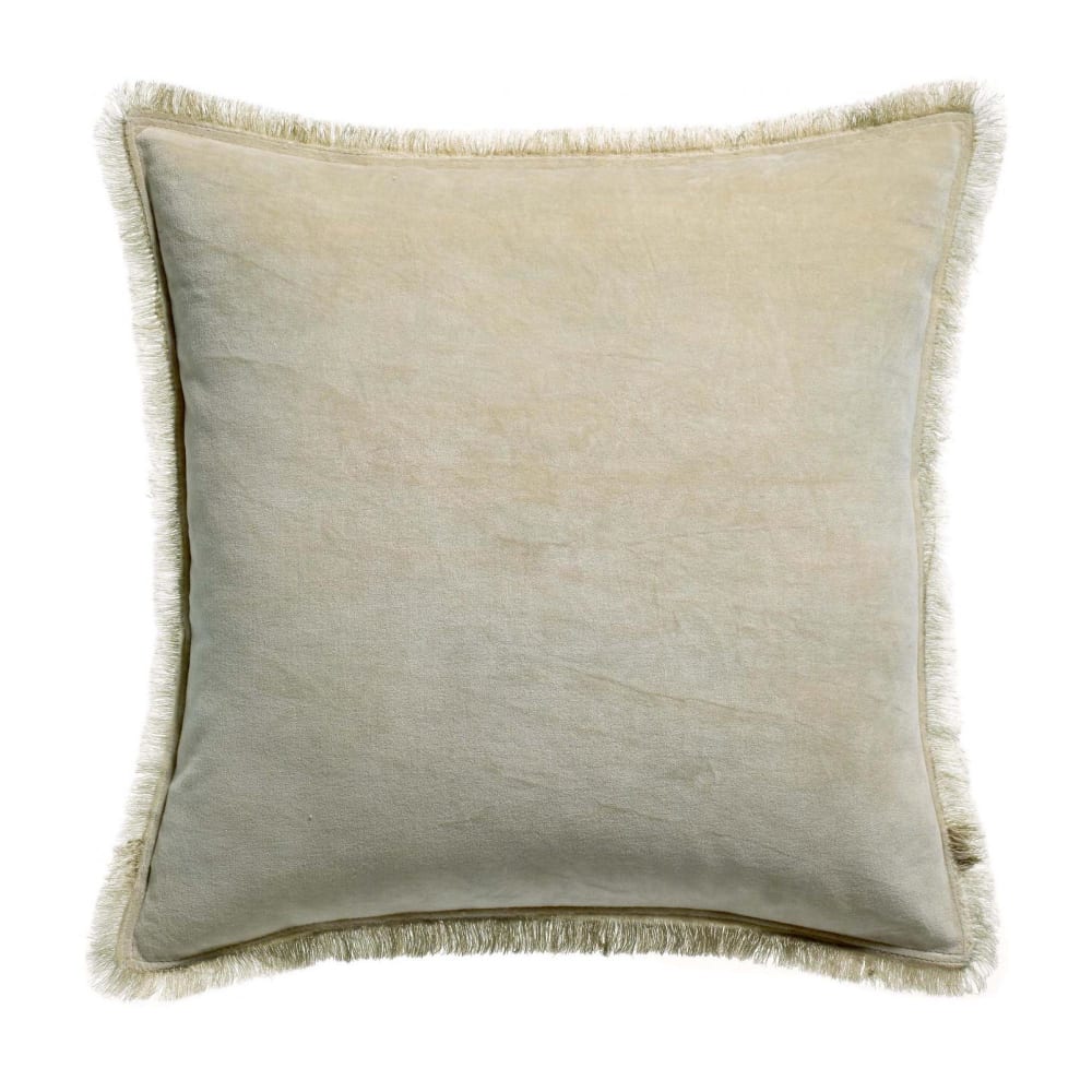 Coussin uni  en coton lin 45 x 45 cm