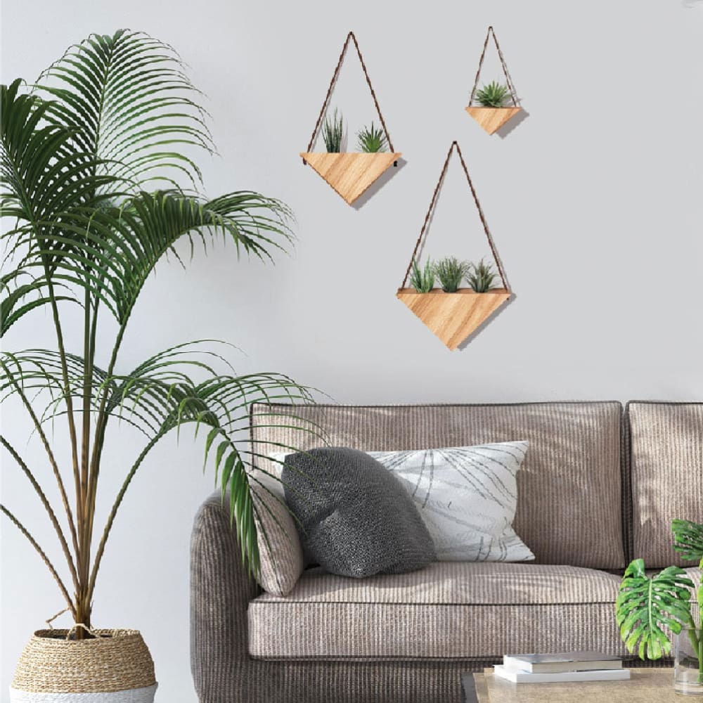 Autocollant mural suspensions en bois 70x20 — vue 3
