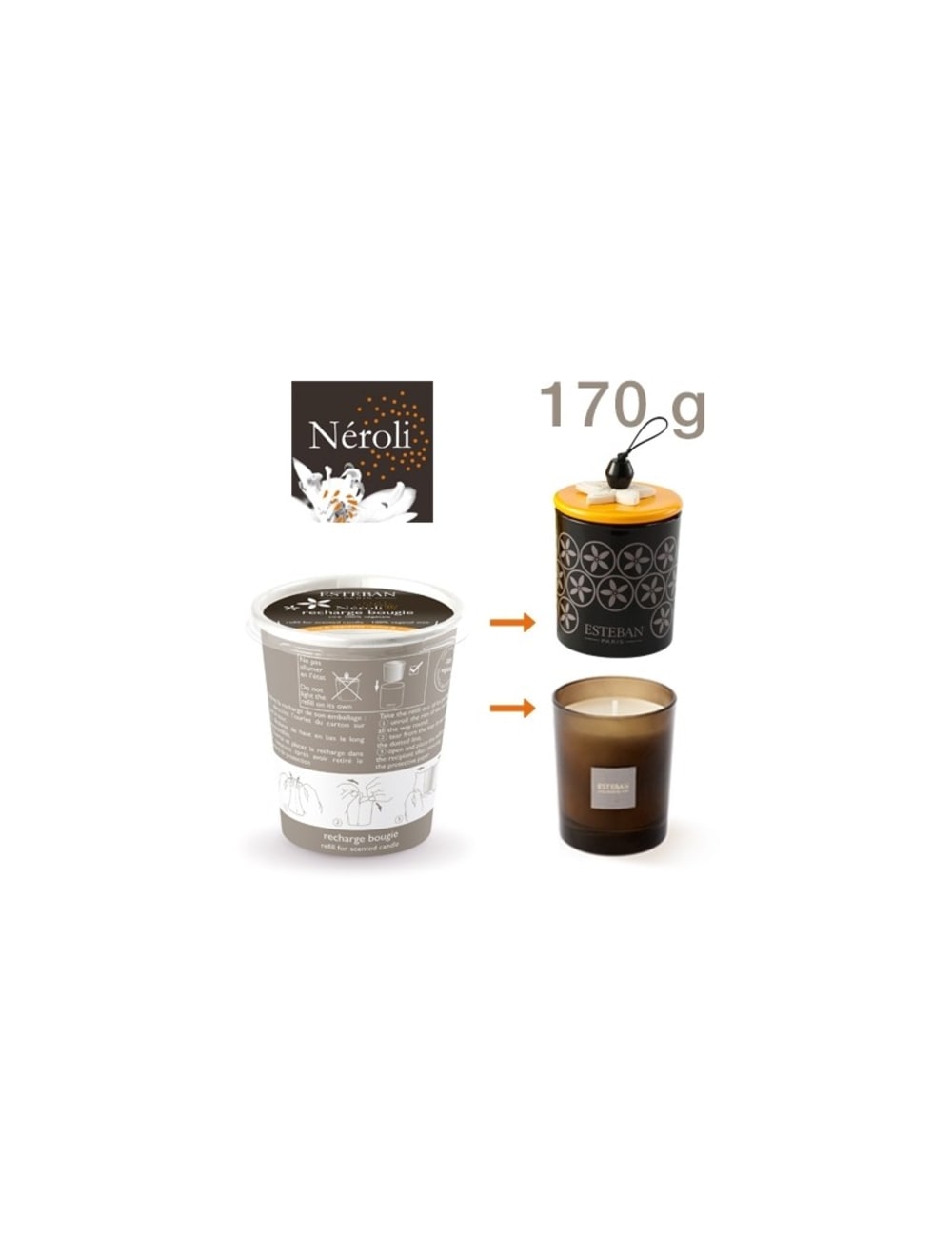 Recharge pour bougie parfumée 180g - Maisons du Monde