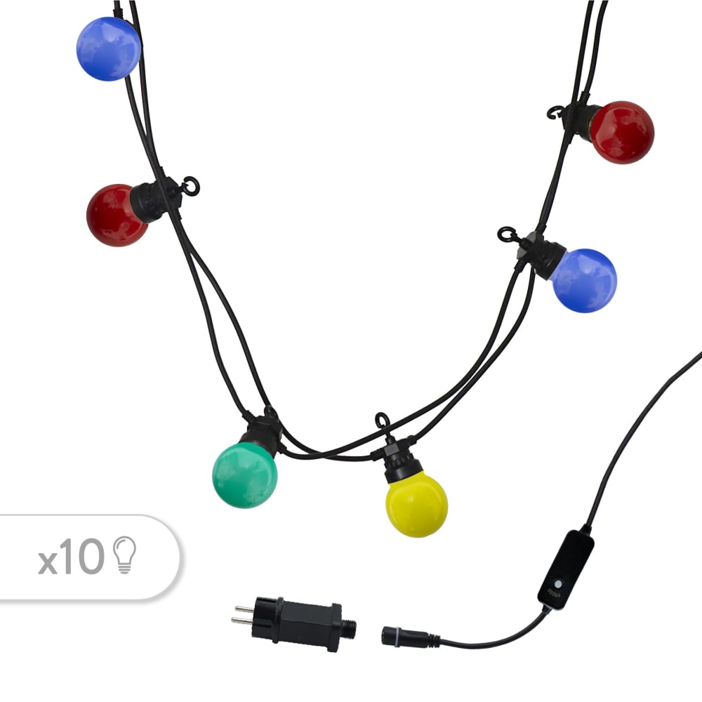Guirlande guinguette Caoutchouc Multicolore 5.7M