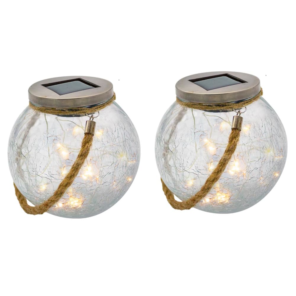 Conjunto de 2 esferas solares transparente h13cm - Maisons du Monde