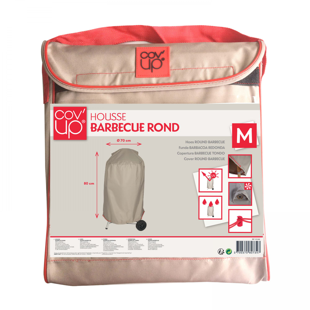 Housse de barbecue rond taupe D70cm - Maisons du Monde