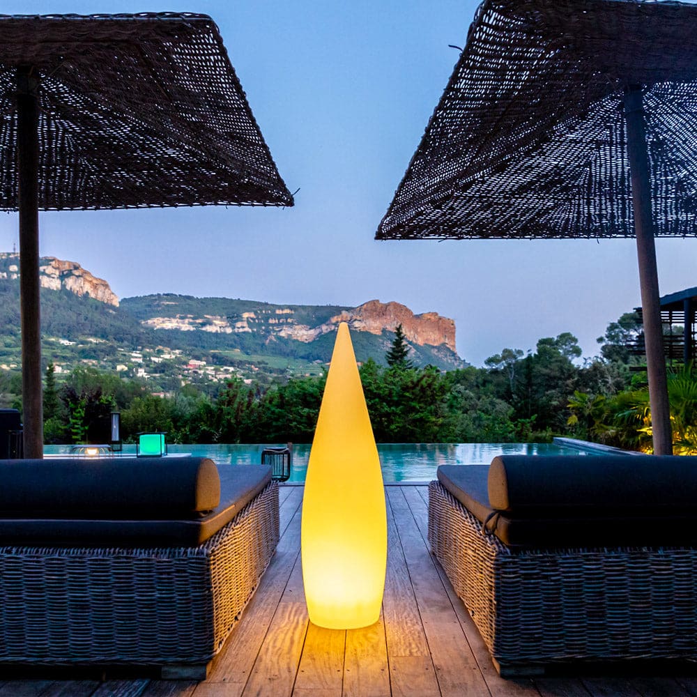 Lampadaire sans fil Polyéthylène Blanc h120cm