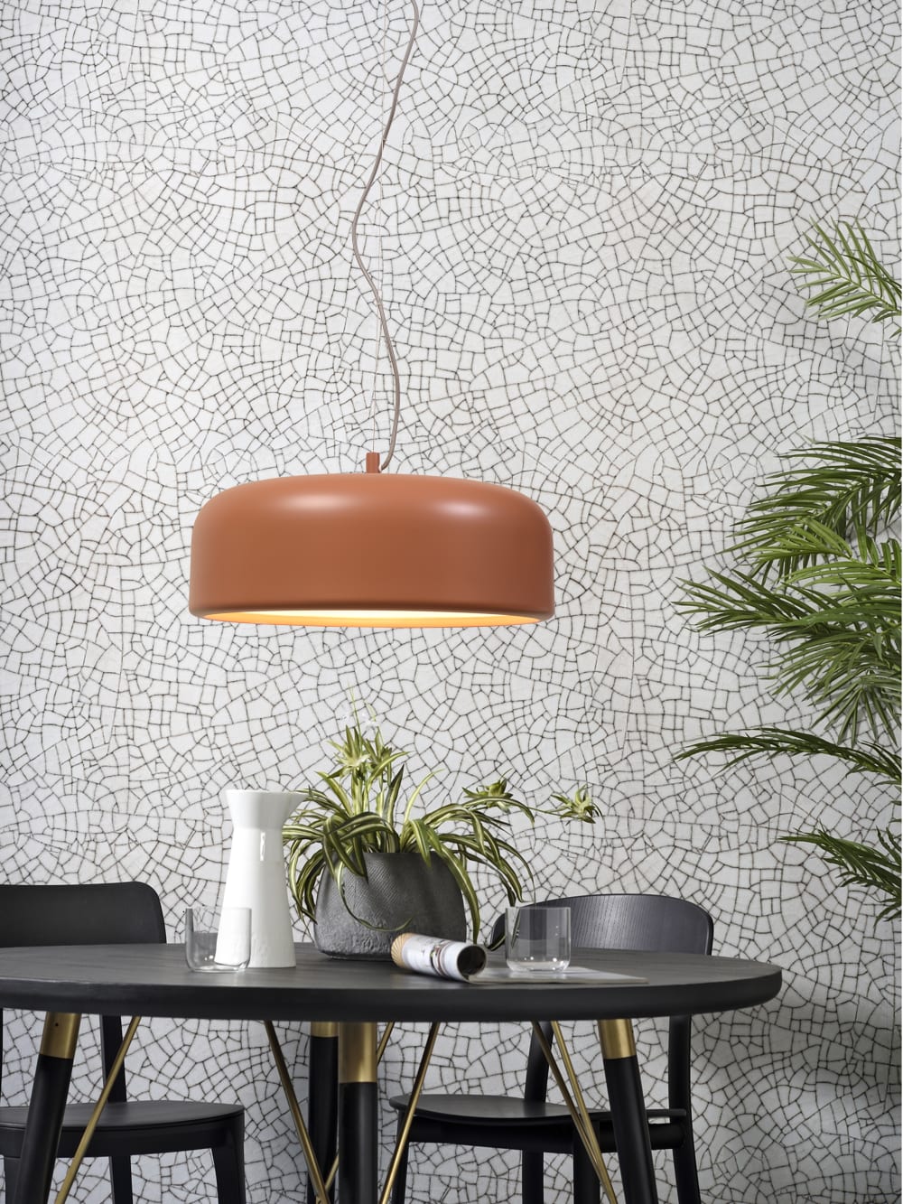 Suspension en fer forgé orange D49cm — vue 3