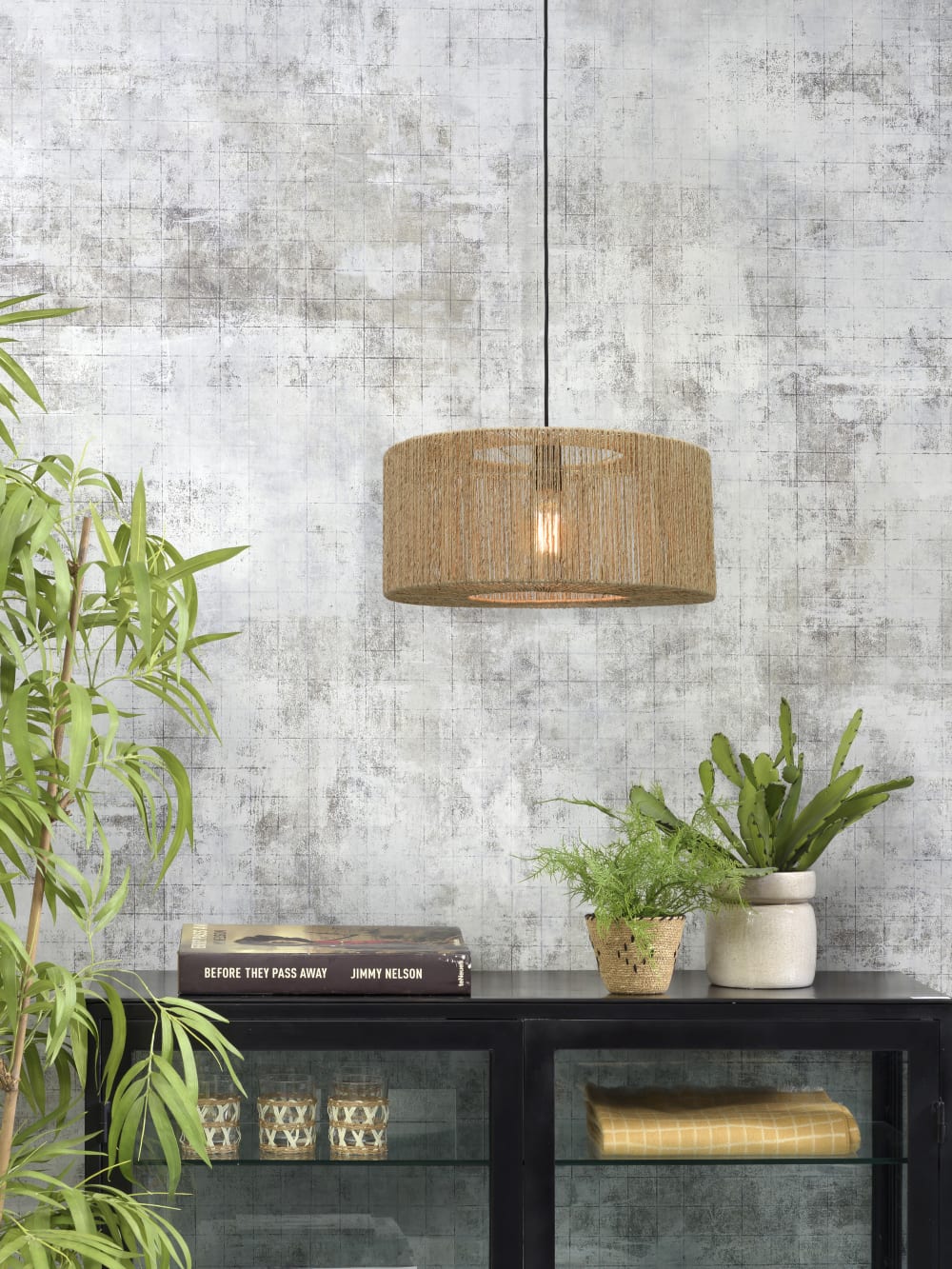 Suspension bambou jute D50cm — vue 3